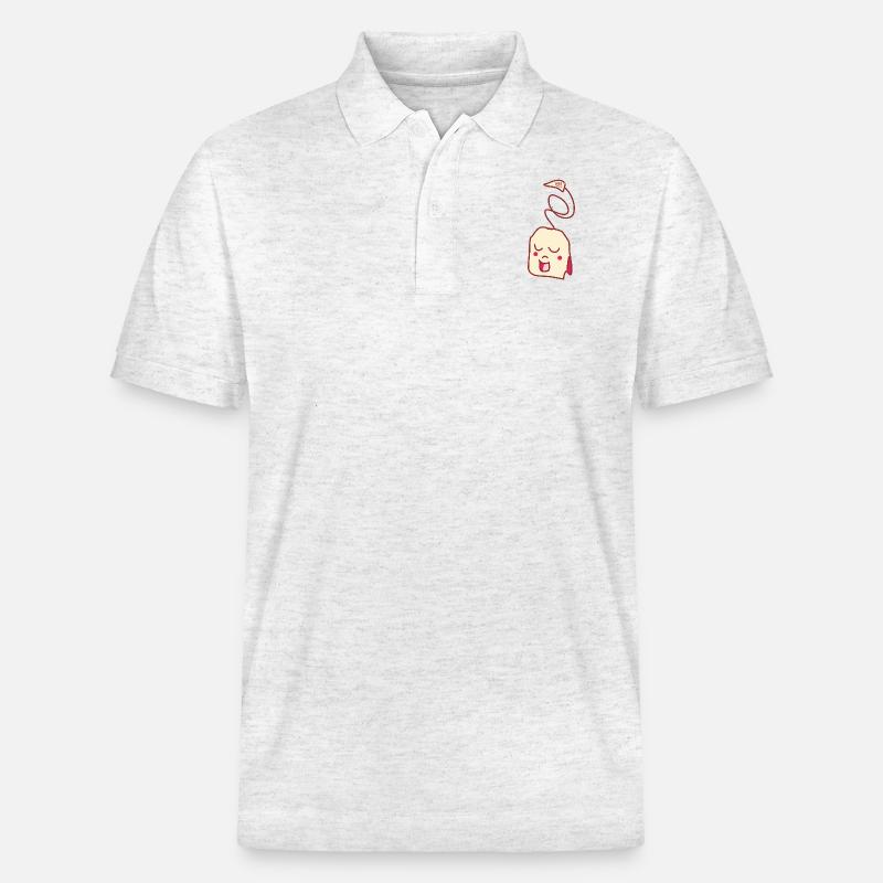 Tee - Stanley/Stella Unisex Bio-Poloshirt PREPSTER - Weiß meliert