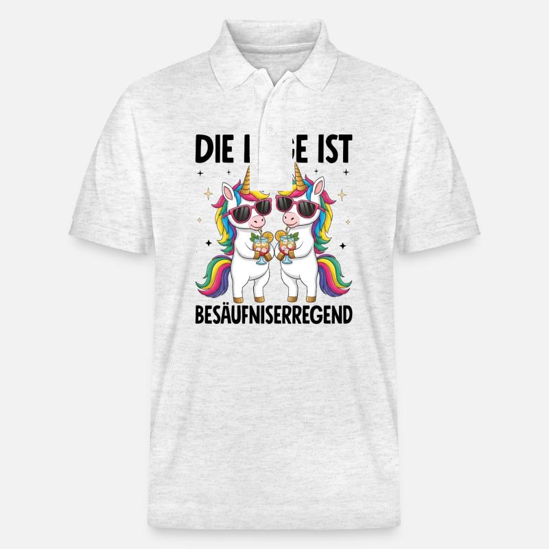 Die Lage Ist Besäufniserregend - Stanley/Stella Unisex Bio-Poloshirt PREPSTER - Weiß meliert