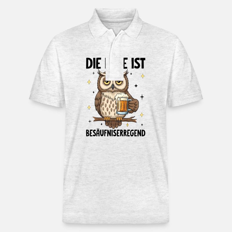 Die Lage Ist Besäufniserregend - Stanley/Stella Unisex Bio-Poloshirt PREPSTER - Weiß meliert