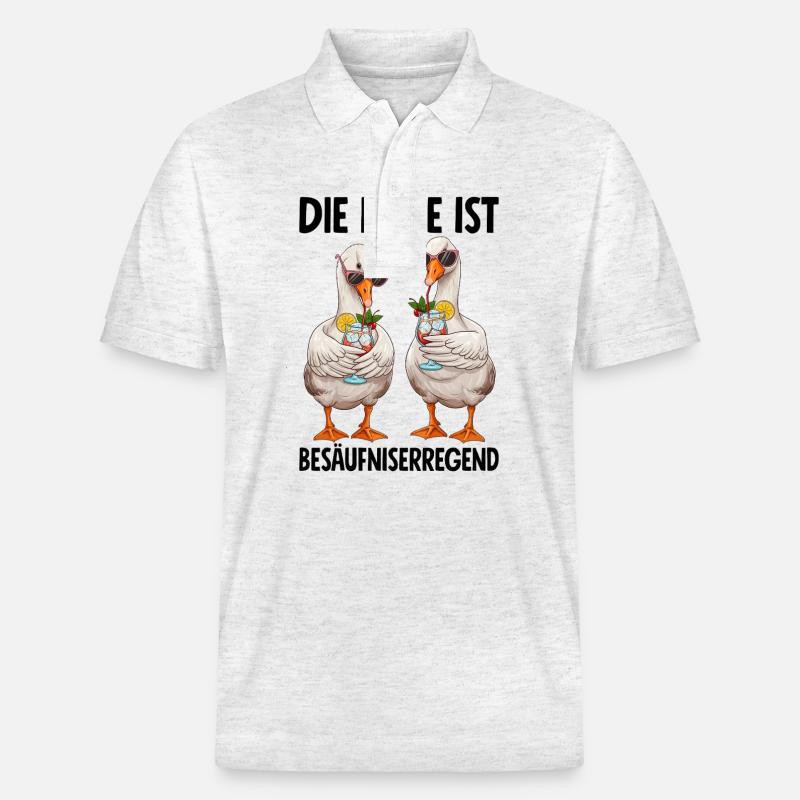 Die Lage Ist Besäufniserregend - Stanley/Stella Unisex Bio-Poloshirt PREPSTER - Weiß meliert