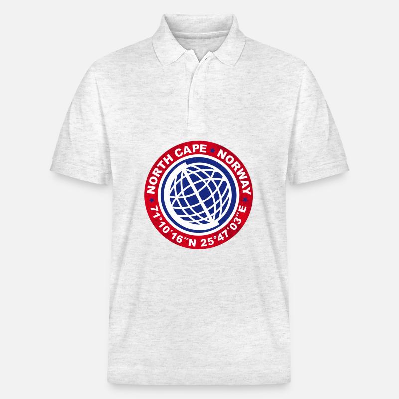 NORTH CAPE NORVÈGE - Polo PREPSTER bio Stanley/Stella Unisexe - blanc chiné