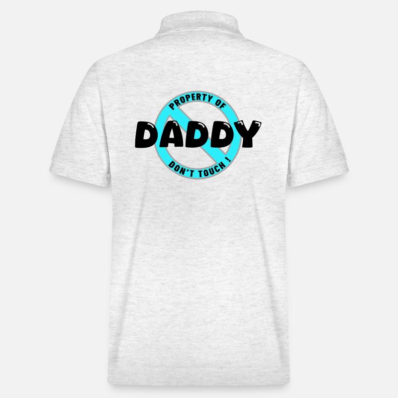 Papas Eigentum, schwarz. In - Stanley/Stella Unisex Bio-Poloshirt PREPSTER - Weiß meliert