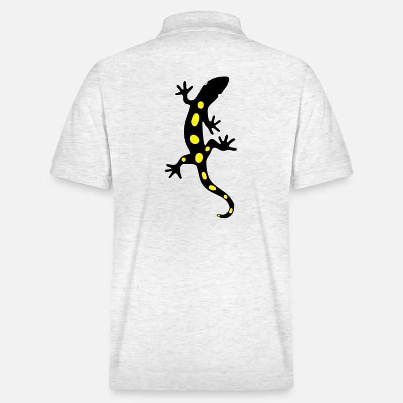 Salamandre Lézard Salamandre Gecko Feu - Polo PREPSTER bio Stanley/Stella Unisexe - blanc chiné