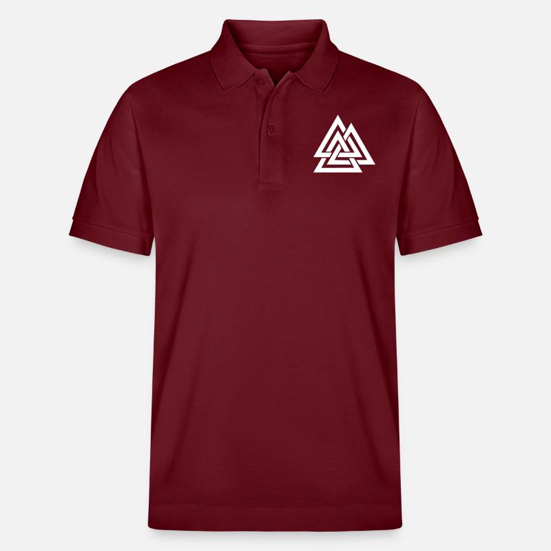 Symbole viking Wotan - Polo PREPSTER bio Stanley/Stella Unisexe - bordeaux