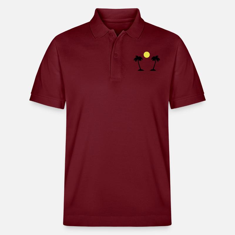 palmen insel 2 - Stanley/Stella Unisex Bio-Poloshirt PREPSTER - Burgunderrot