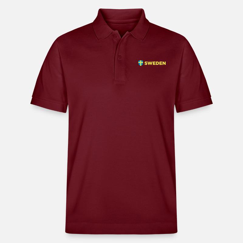 Drapeau national de Suède - Polo PREPSTER bio Stanley/Stella Unisexe - bordeaux