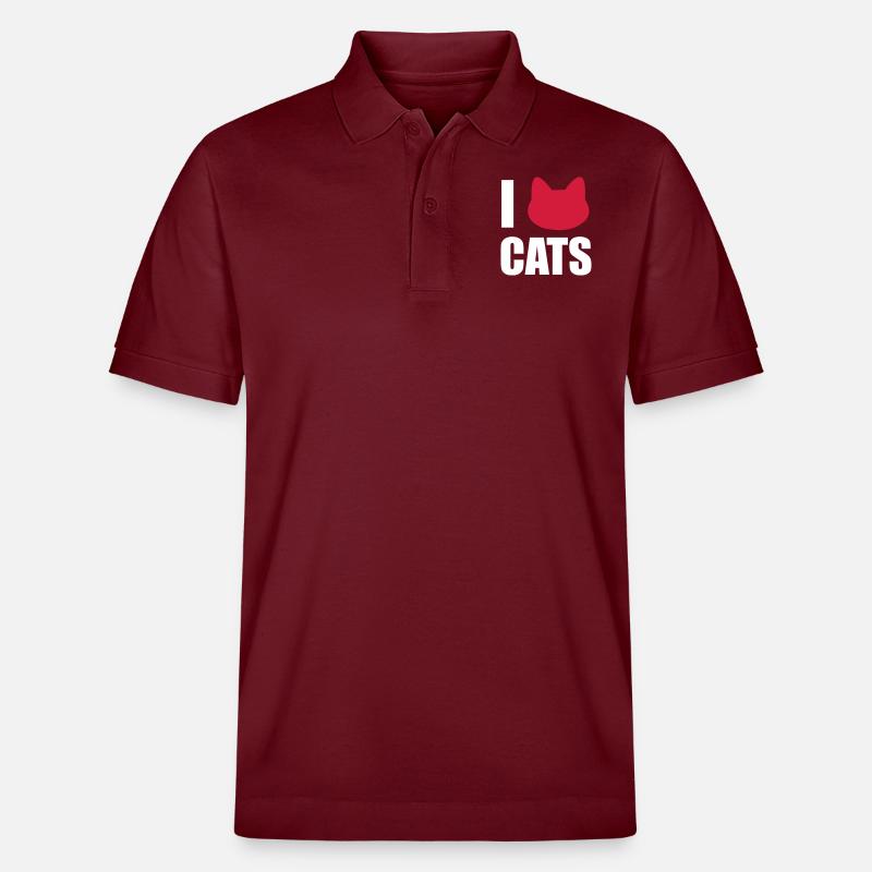 J’adore les chats - Polo PREPSTER bio Stanley/Stella Unisexe - bordeaux