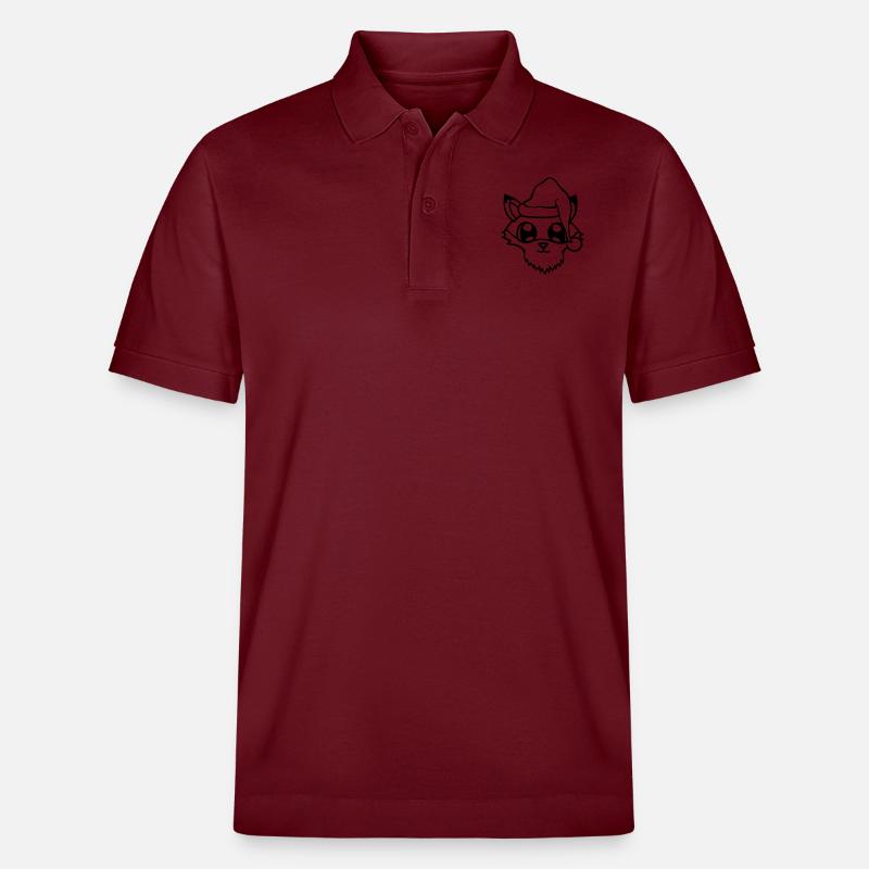 Fuchs Rotfuchs Weihnachtsmann Weihnachten Geschenk - Stanley/Stella Unisex Bio-Poloshirt PREPSTER - Burgunderrot