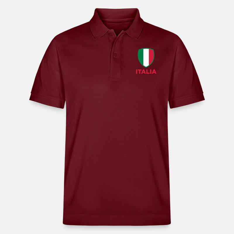 Drapeau national de l Italie - Polo PREPSTER bio Stanley/Stella Unisexe - bordeaux