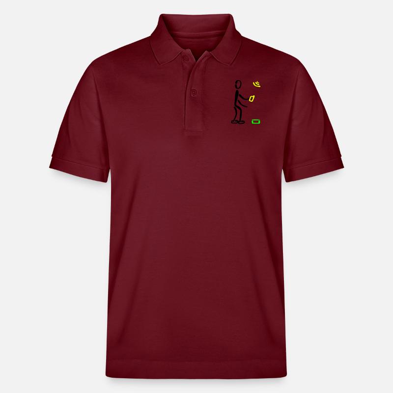 Geocacher Geocaching 3F - Stanley/Stella Unisex Bio-Poloshirt PREPSTER - Burgunderrot