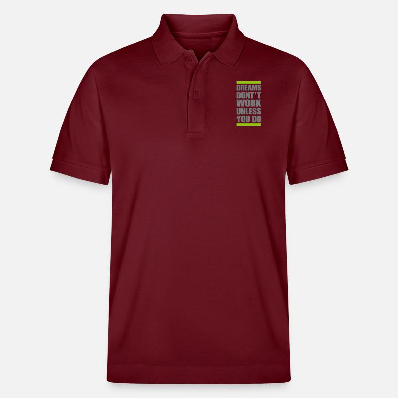 dreams dont work - Stanley/Stella Unisex Bio-Poloshirt PREPSTER - Burgunderrot