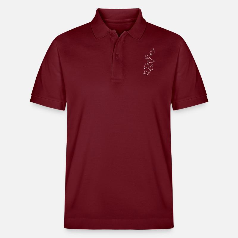 Coeurs Flèche Amoureux - Polo PREPSTER bio Stanley/Stella Unisexe - bordeaux
