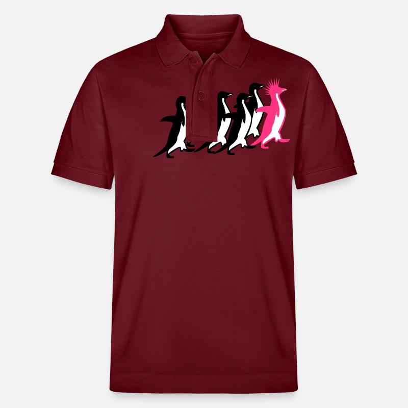 Pinguine Rudel - Stanley/Stella Unisex Bio-Poloshirt PREPSTER - Burgunderrot
