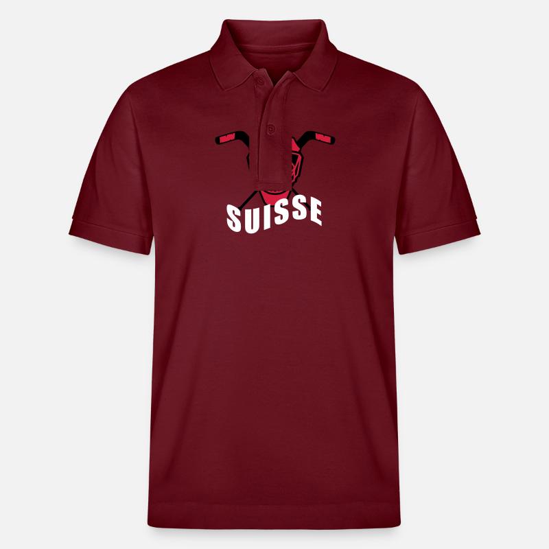 Suisse - Suisse - Suisse - Polo PREPSTER bio Stanley/Stella Unisexe - bordeaux