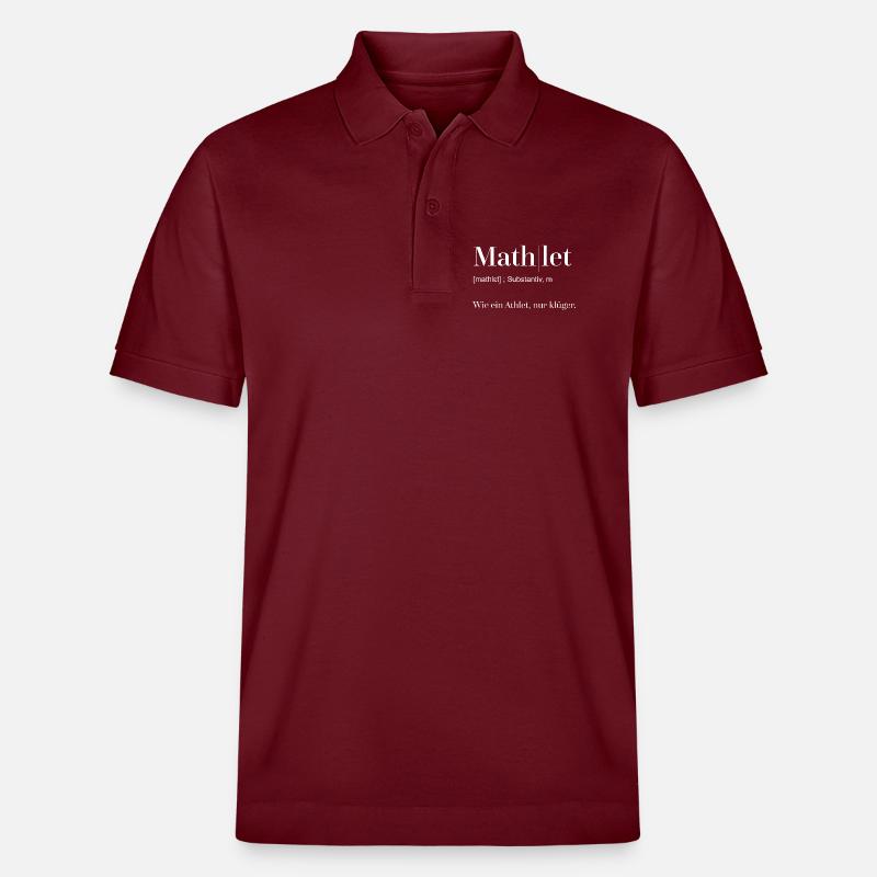 Dictionnaire Mathlet blanc - Polo PREPSTER bio Stanley/Stella Unisexe - bordeaux