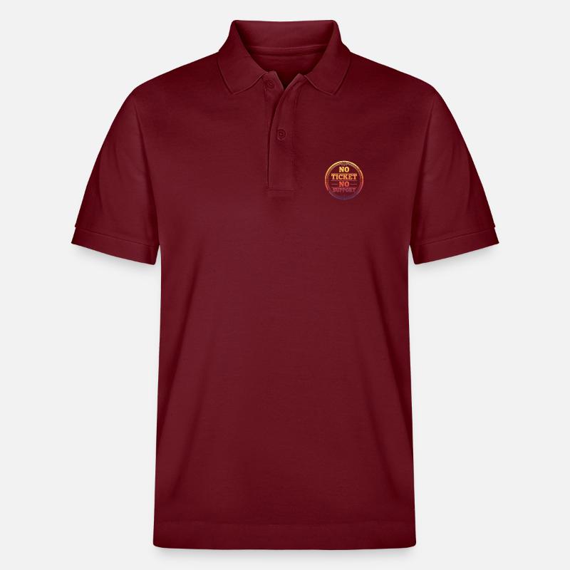 No Ticket No Support - Stanley/Stella Unisex Bio-Poloshirt PREPSTER - Burgunderrot
