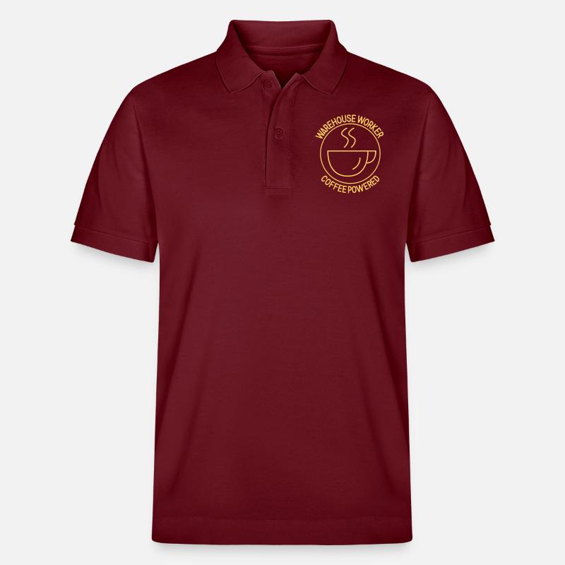 Warehouse Worker Coffee Powered - Stanley/Stella Unisex Bio-Poloshirt PREPSTER - Burgunderrot
