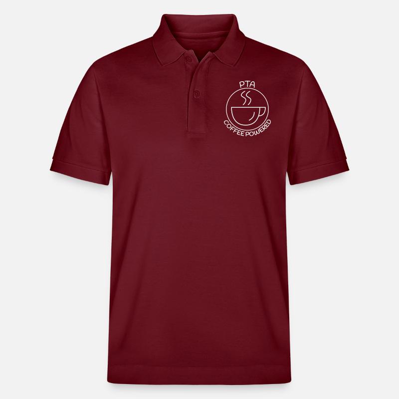PTA Coffee Powered Pharmacy - Stanley/Stella Unisex Organic Polo Shirt PREPSTER - burgundy