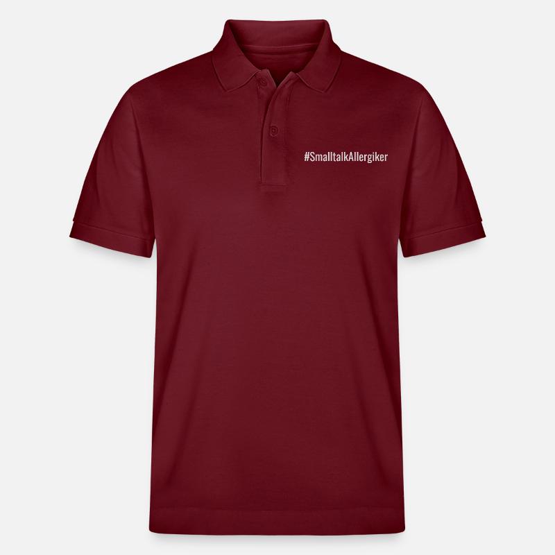 #SmalltalkAllergiker (dunkelgrau) - Stanley/Stella Unisex Bio-Poloshirt PREPSTER - Burgunderrot