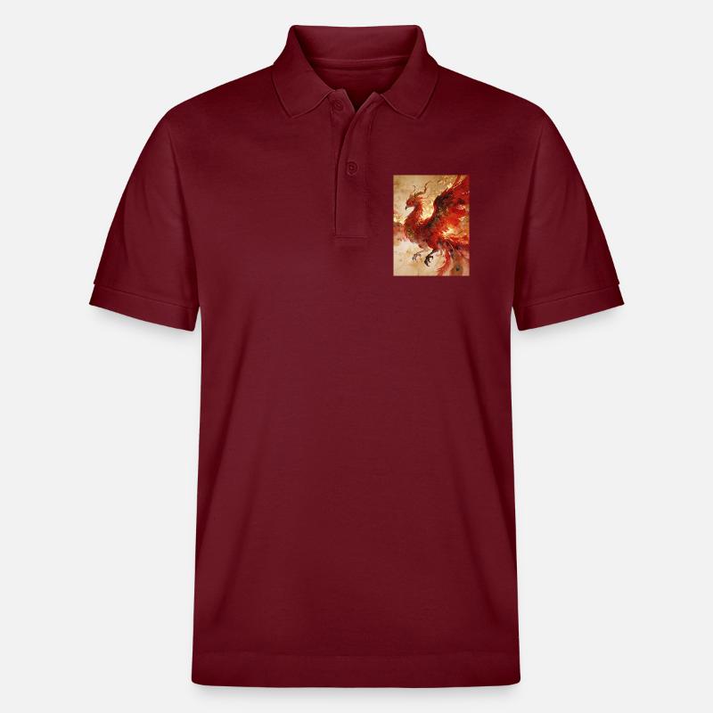 Der Sonnenherr: Phönix (Fenghuang) – Harmon - Stanley/Stella Unisex Bio-Poloshirt PREPSTER - Burgunderrot