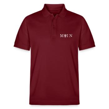 MOIN avec marinière, blanc - Polo PREPSTER bio Stanley/Stella Unisexe - bordeaux - Devant - Roxy (174cm) & Andy (188cm)