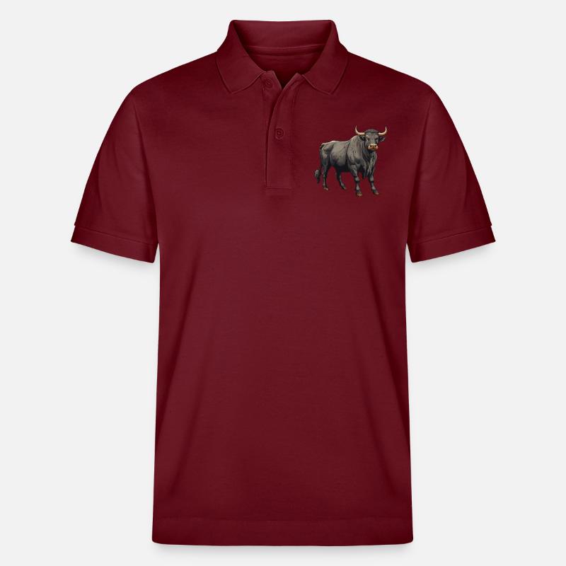 Animal taureau - Polo PREPSTER bio Stanley/Stella Unisexe - bordeaux