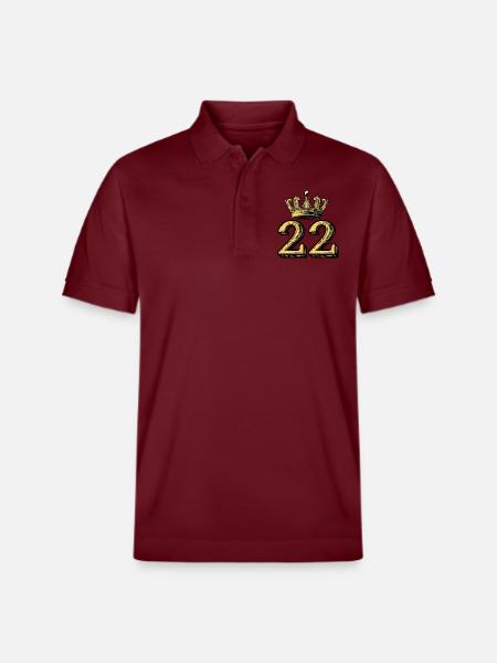 22 Number Crown - Stanley/Stella Unisex Organic Polo Shirt PREPSTER - burgundy