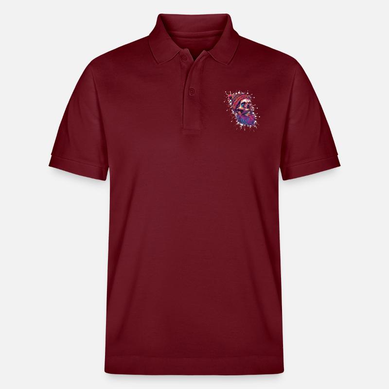 Crâne de bûcheron - Polo PREPSTER bio Stanley/Stella Unisexe - bordeaux