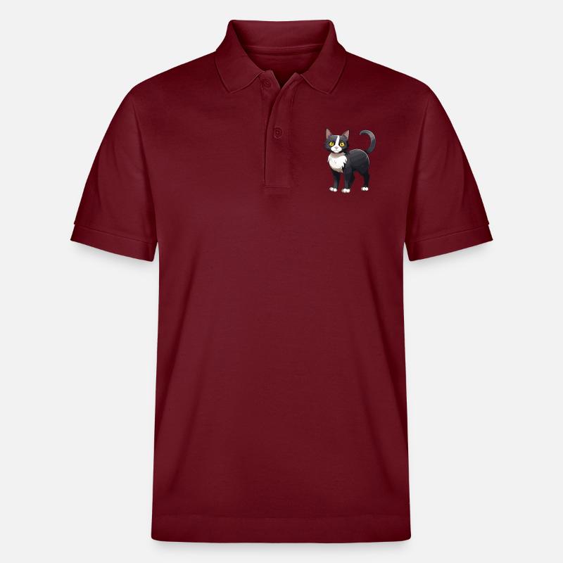 Chat mignon - Polo PREPSTER bio Stanley/Stella Unisexe - bordeaux