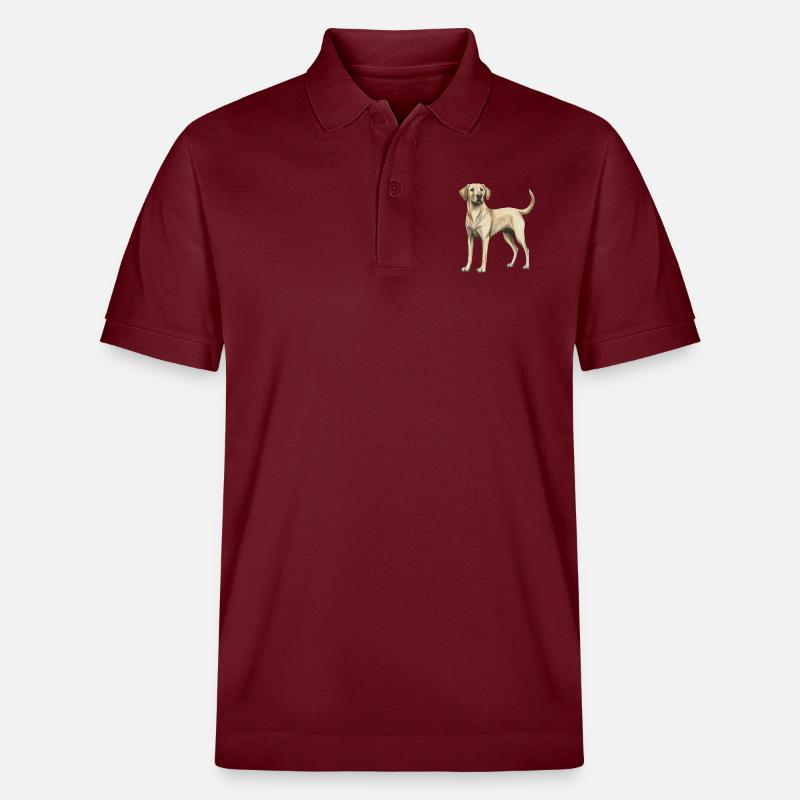 Labrador Hund - Stanley/Stella Unisex Bio-Poloshirt PREPSTER - Burgunderrot