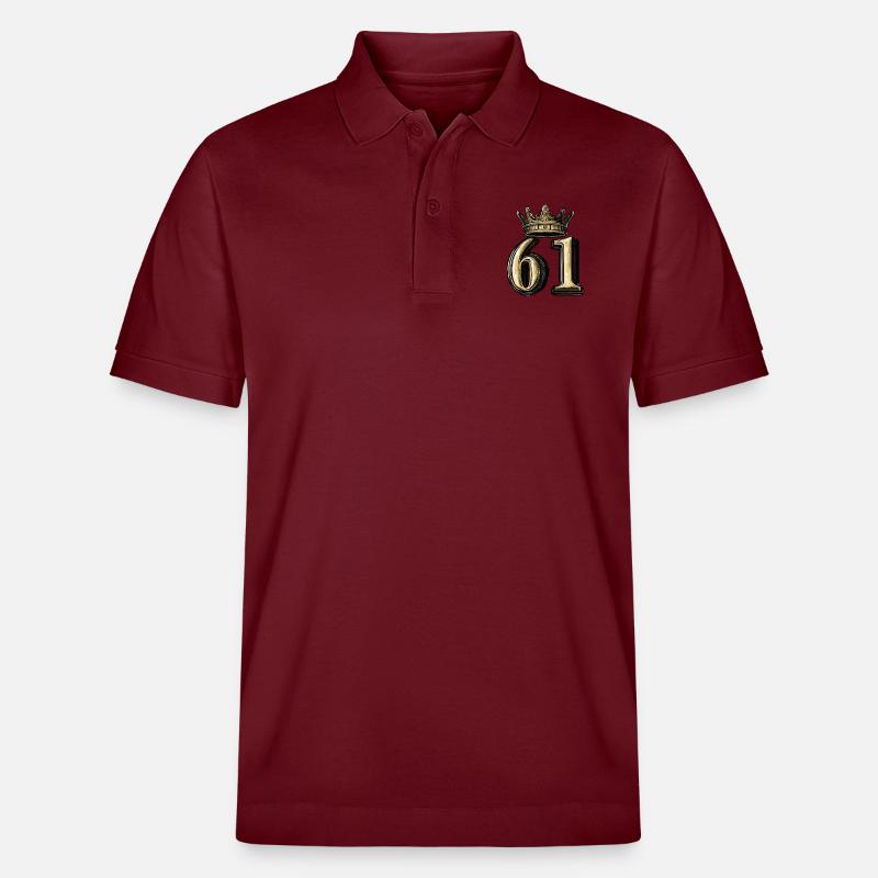 61 Couronne de chiffres - Polo PREPSTER bio Stanley/Stella Unisexe - bordeaux