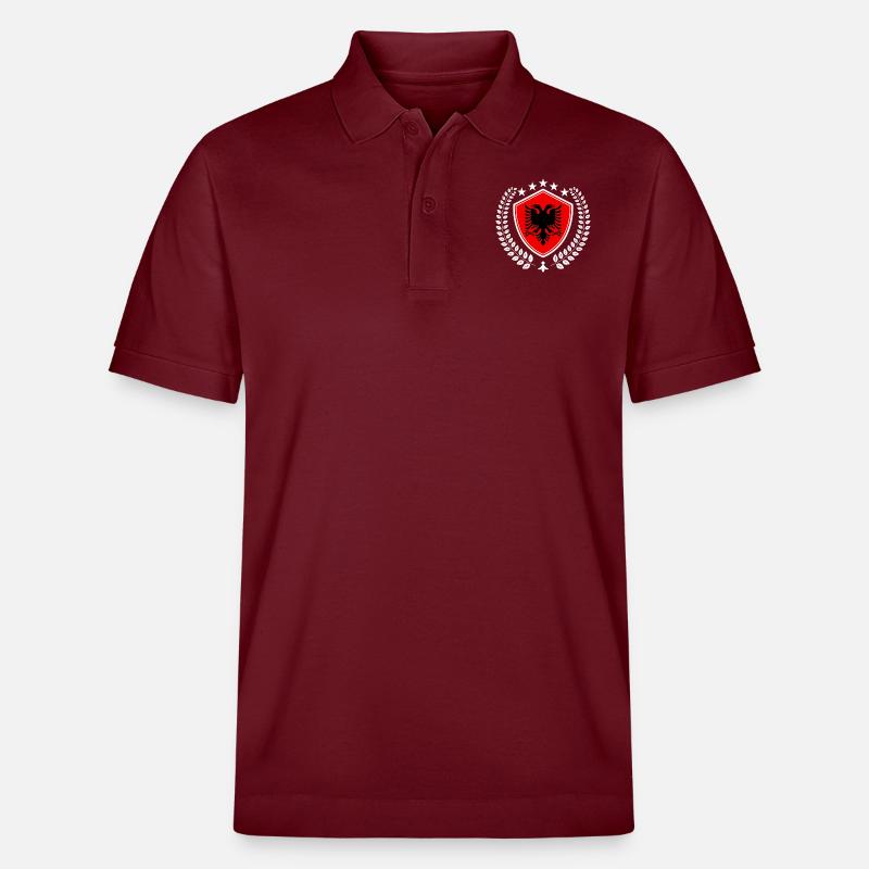 Albanien - Stanley/Stella Unisex Bio-Poloshirt PREPSTER - Burgunderrot