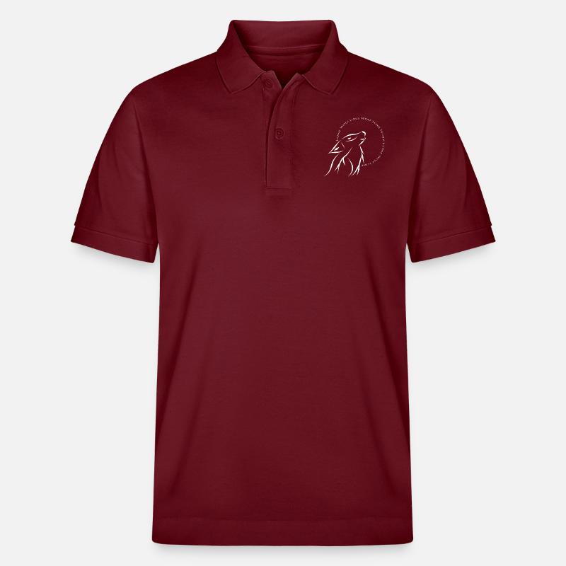 Einsamer Wolf weiß - Stanley/Stella Unisex Bio-Poloshirt PREPSTER - Burgunderrot