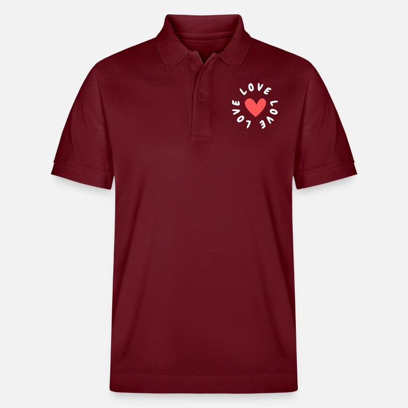 Logo - Liebe - Stanley/Stella Unisex Bio-Poloshirt PREPSTER - Burgunderrot