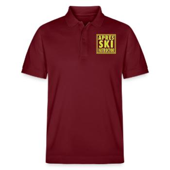 Après Ski Instructor Design - Stanley/Stella Unisex Organic Polo Shirt PREPSTER - burgundy - Front - Roxy (174cm) & Andy (188cm)