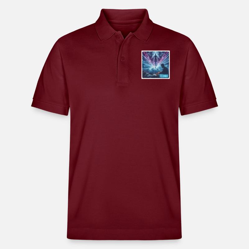 DJ mit Lasershow - Stanley/Stella Unisex Bio-Poloshirt PREPSTER - Burgunderrot
