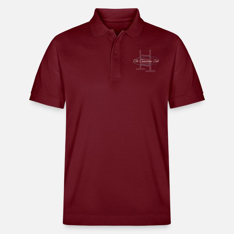 Pferde Hinderniss - Stanley/Stella Unisex Bio-Poloshirt PREPSTER - Burgunderrot