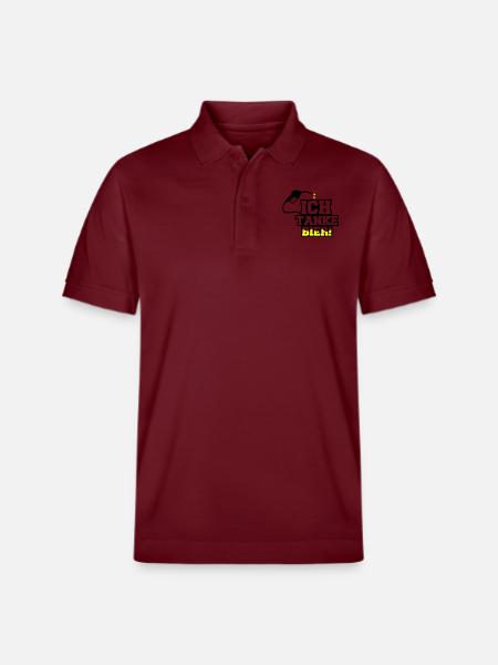 I fill up with beer - Stanley/Stella Unisex Organic Polo Shirt PREPSTER - burgundy