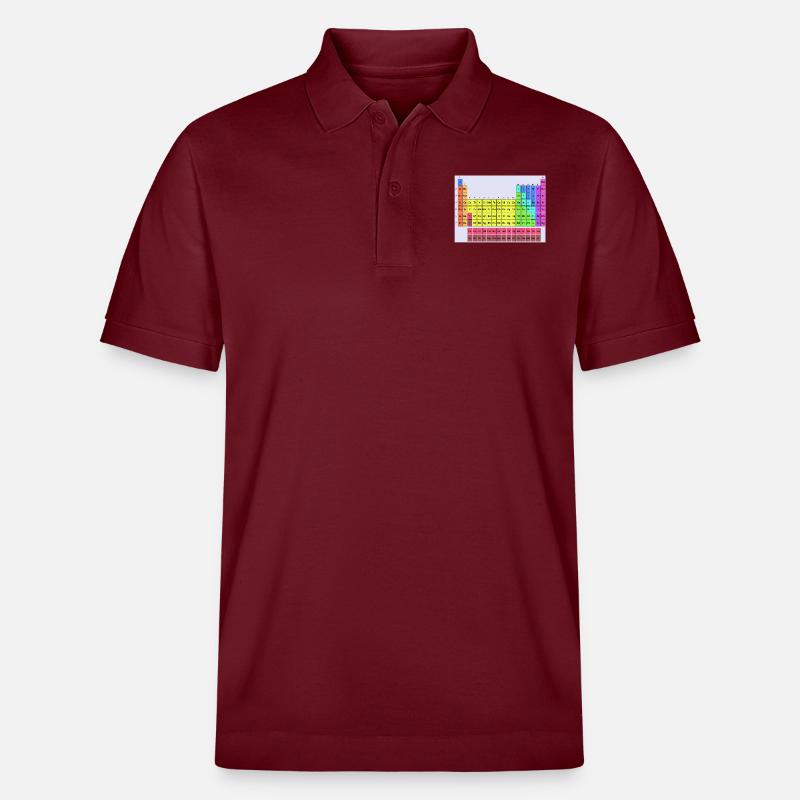 Periodic table - Stanley/Stella Unisex Organic Polo Shirt PREPSTER - burgundy