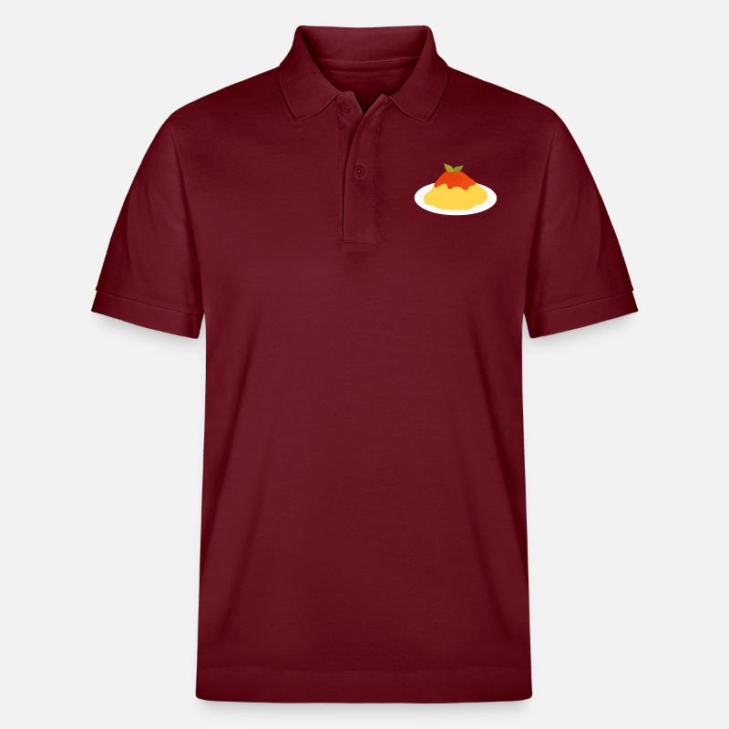 Spaghetti mit Tomatensauce - Stanley/Stella Unisex Bio-Poloshirt PREPSTER - Burgunderrot