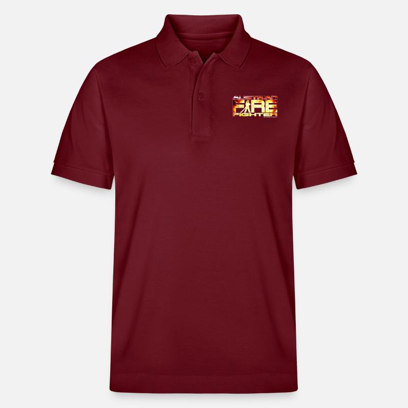 austrian firefighter Logo - Stanley/Stella Unisex Bio-Poloshirt PREPSTER - Burgunderrot