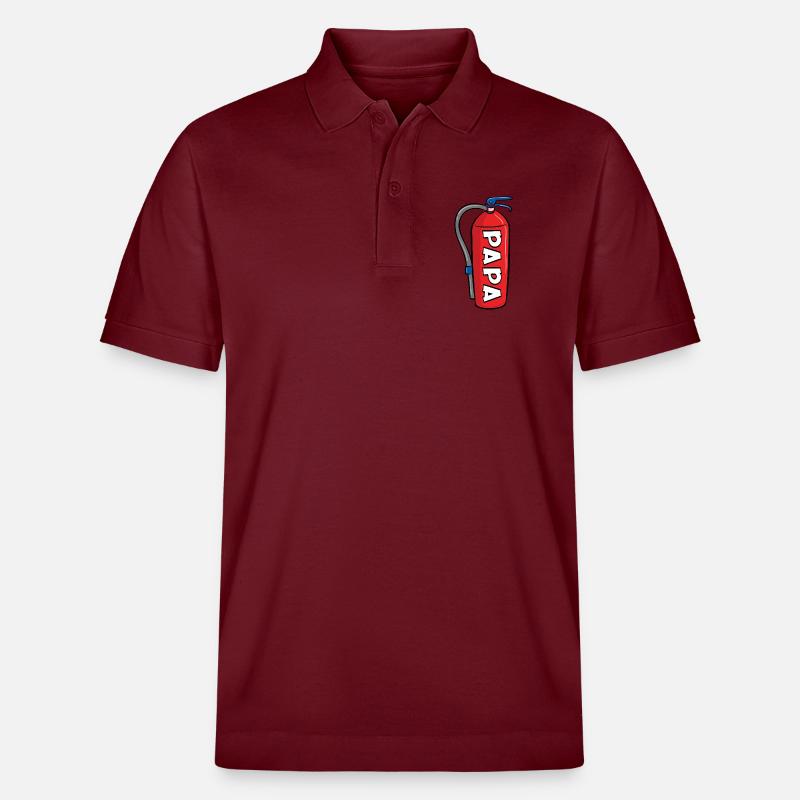 Annonceur du bébé - Papa pompier - Polo PREPSTER bio Stanley/Stella Unisexe - bordeaux