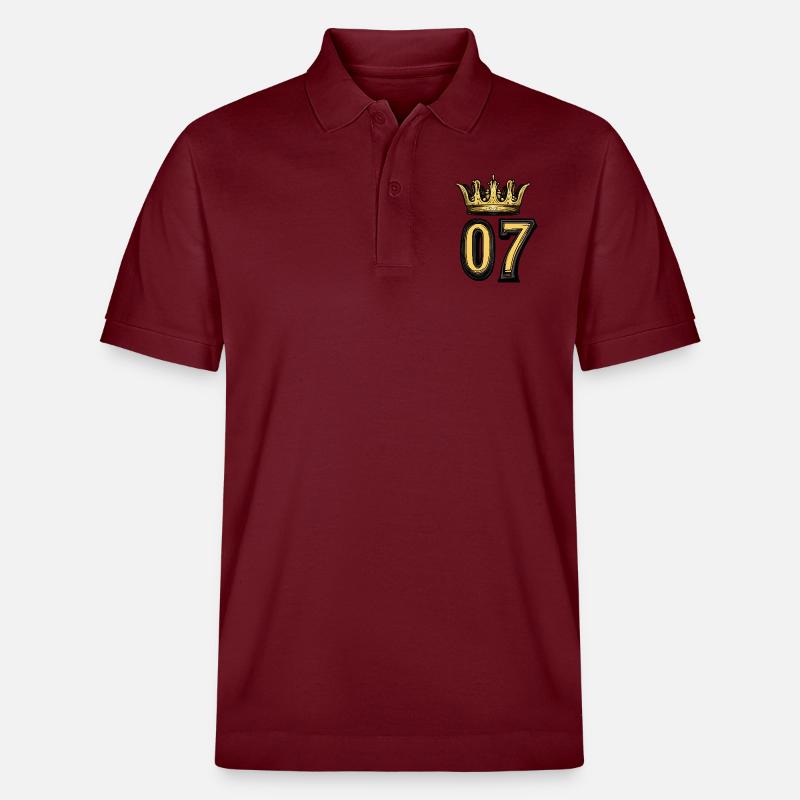 Couronne à 7 chiffres - Polo PREPSTER bio Stanley/Stella Unisexe - bordeaux