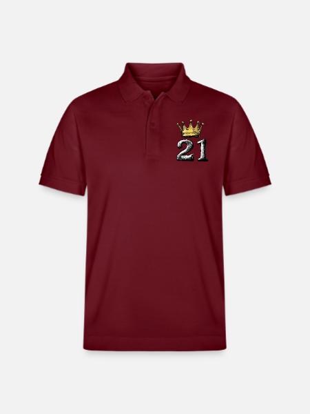 21 Number Krone - Stanley/Stella Unisex Organic Polo Shirt PREPSTER - burgundy