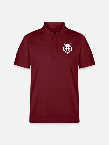 Vild ulv brøler - Stanley/Stella PREPSTER økologisk unisex poloshirt - burgunder-rød
