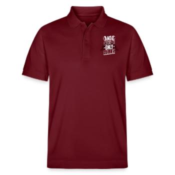 Fitness Gym Sport Motivation Männer Keine Ausreden - Stanley/Stella Unisex Bio-Poloshirt PREPSTER - Burgunderrot - Vorne - Roxy (174cm) & Andy (188cm)