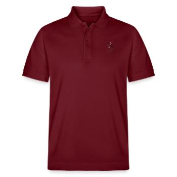 Schlicht - Stanley/Stella Unisex Bio-Poloshirt PREPSTER - Burgunderrot - Vorne - Roxy (174cm) & Andy (188cm)