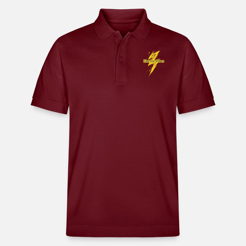 Electric Vibes: Element Blitz-Design - Stanley/Stella Unisex Bio-Poloshirt PREPSTER - Burgunderrot