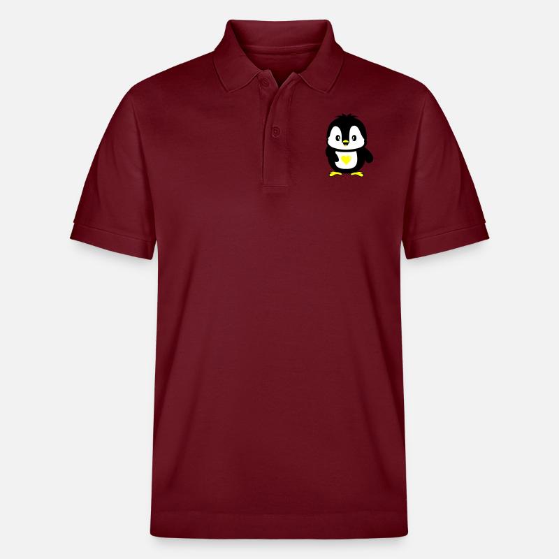 pinguin süß - Stanley/Stella Unisex Bio-Poloshirt PREPSTER - Burgunderrot