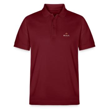 Hill Original Familienlogo - Stanley/Stella Unisex Bio-Poloshirt PREPSTER - Burgunderrot - Vorne - Roxy (174cm) & Andy (188cm)